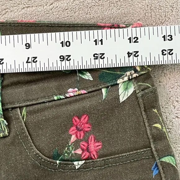 L'AGENCE Margot High-Rise Skinny Floral Leopard Jeans Size 23 Stretch Novelty