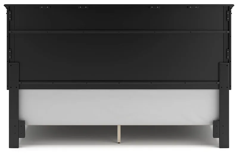 Lanolee King Panel Bed with Mirrored Dresser