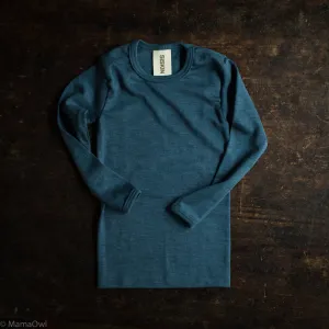 Lark Top - Merino Wool & Silk - Deep Ocean