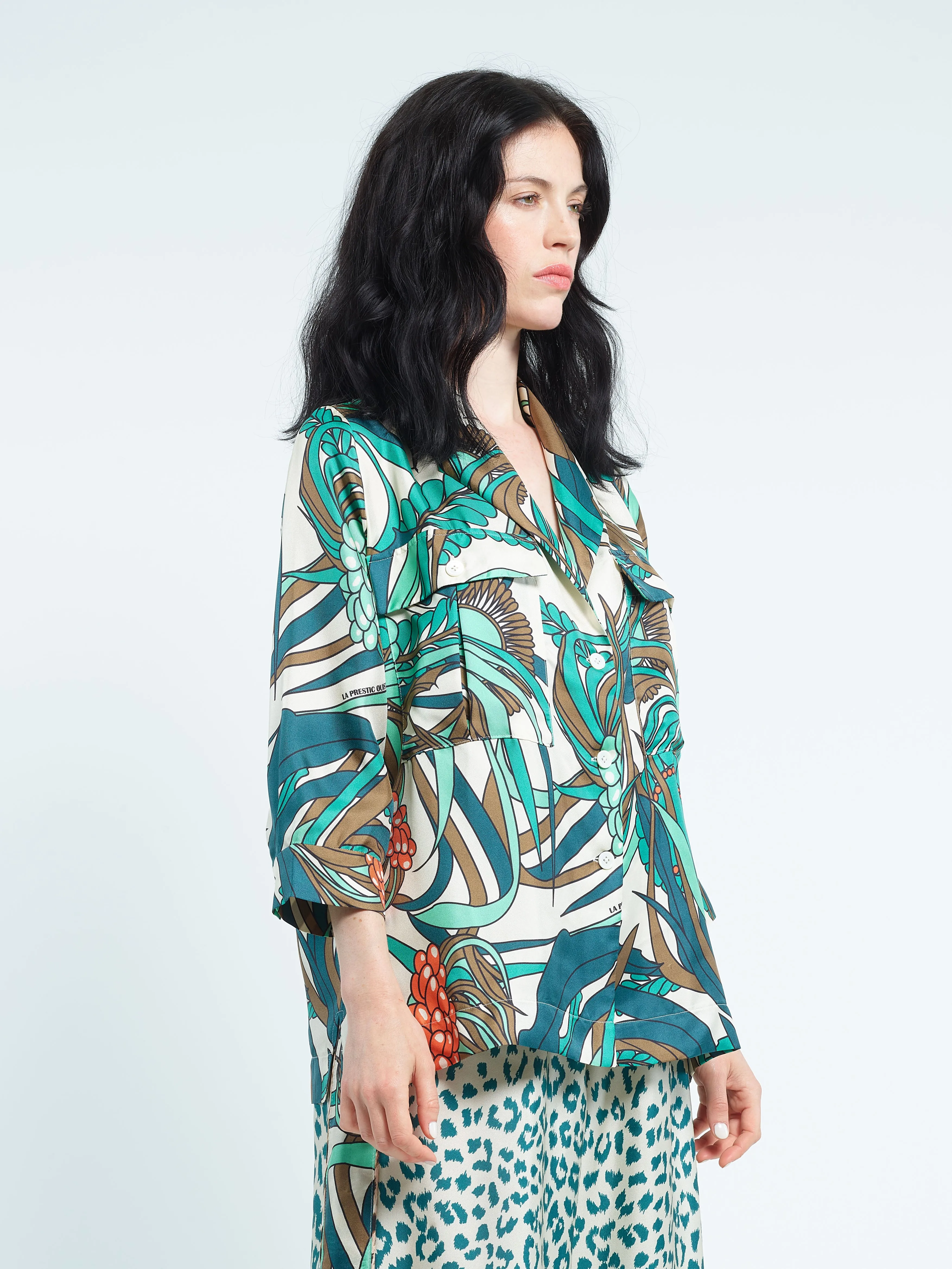 Lecomte Top in Coral Aqua