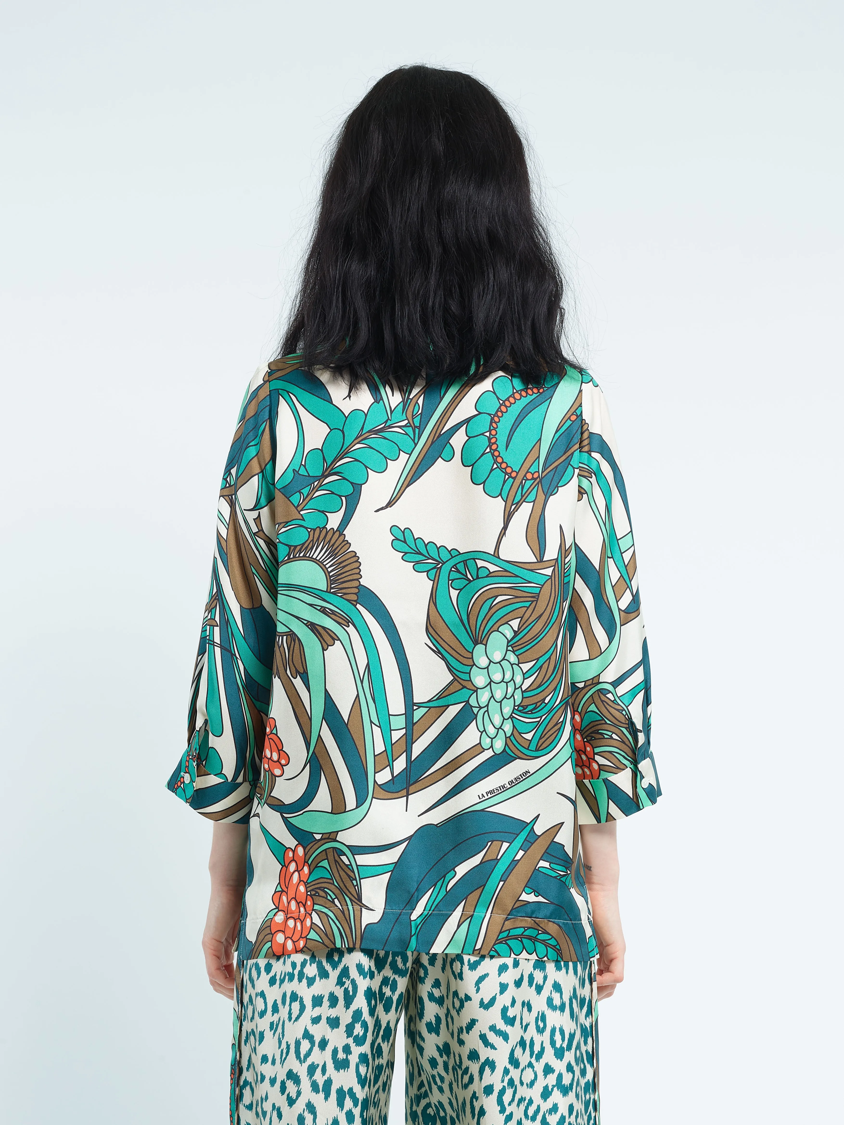Lecomte Top in Coral Aqua