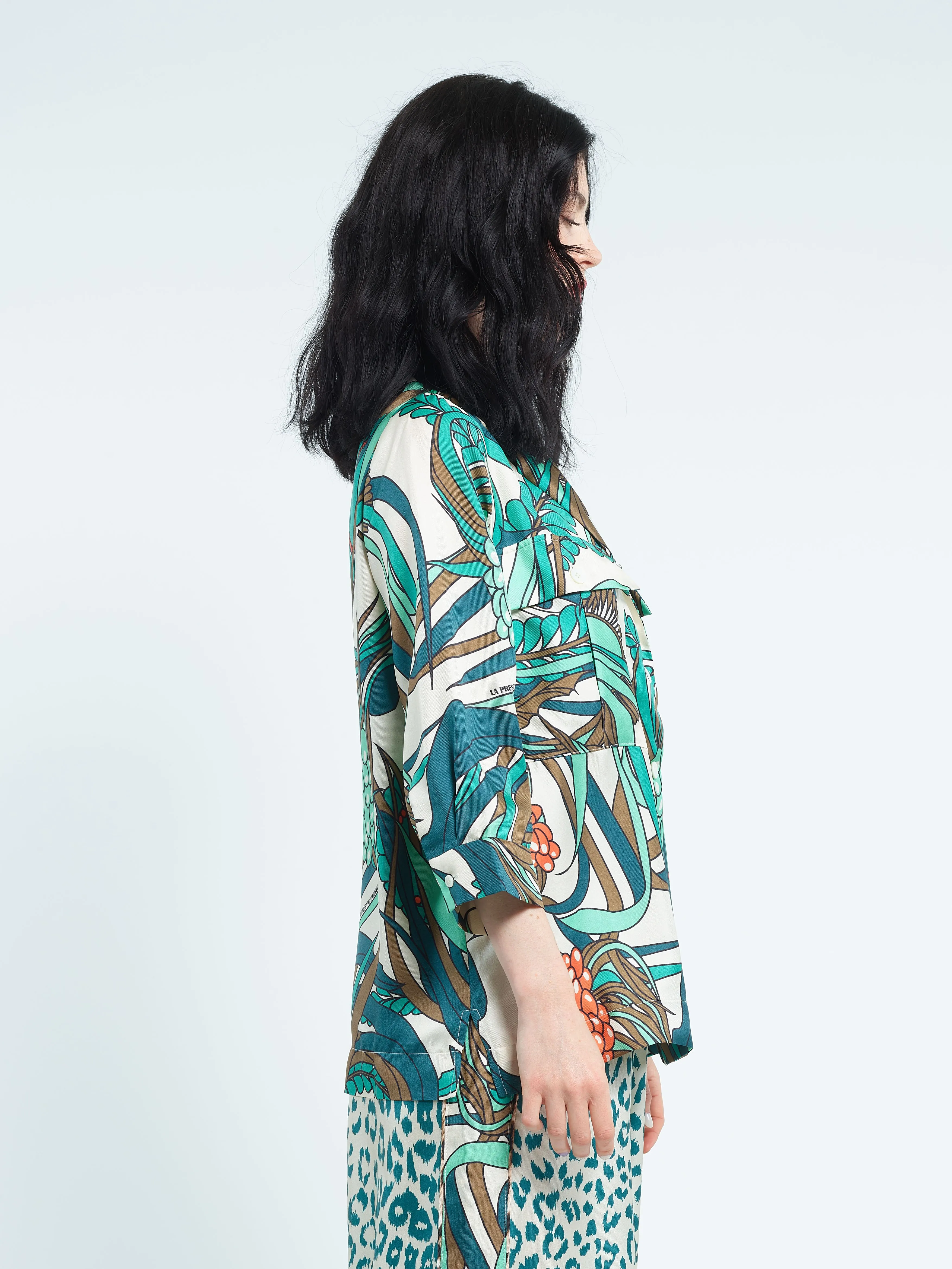 Lecomte Top in Coral Aqua