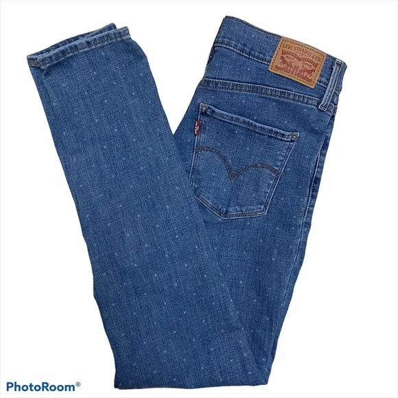 Levi's 311 Shaping Skinny Jeans w/Polka-dots RARE
