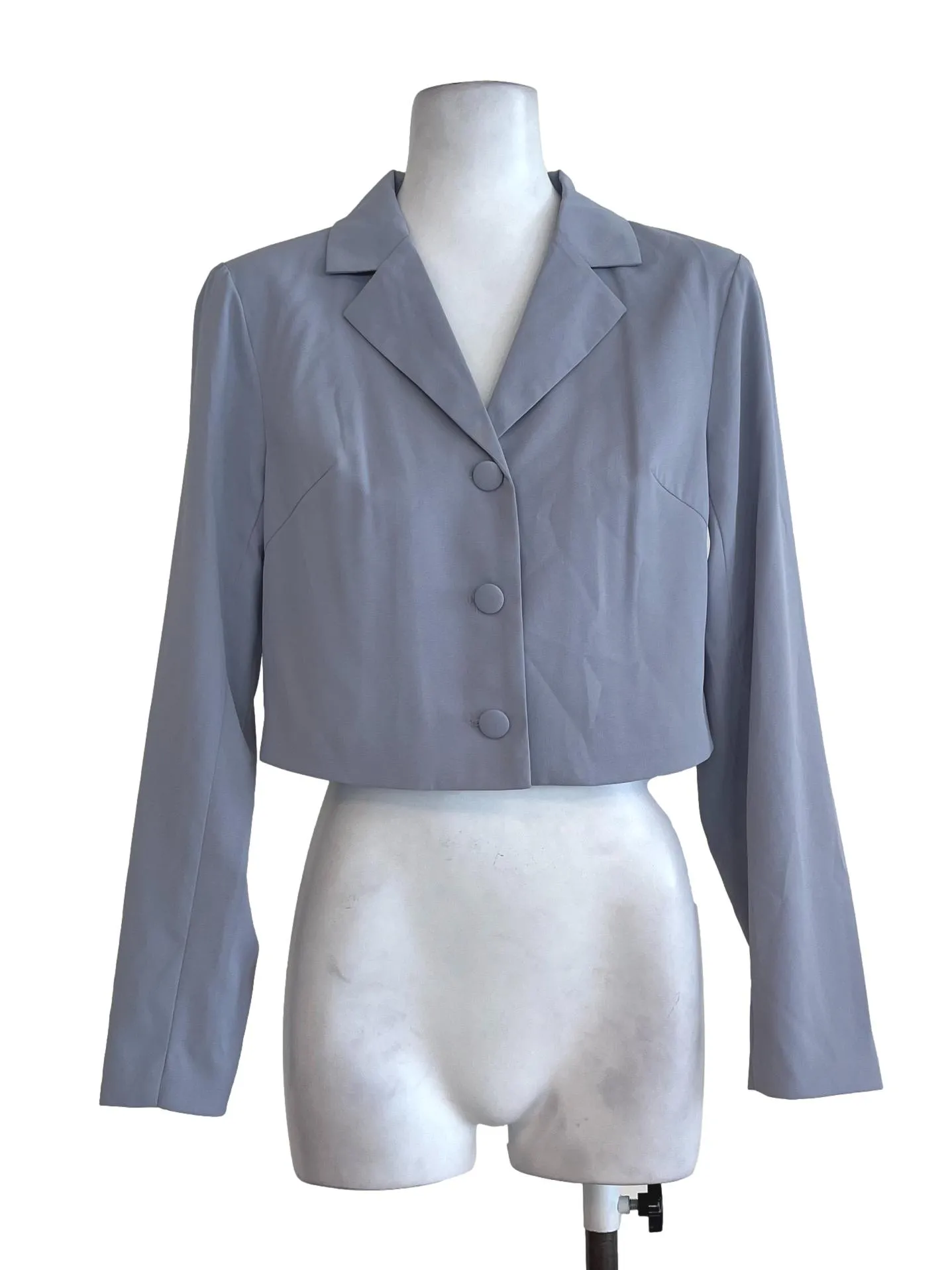 Light Grey Crop Blazer