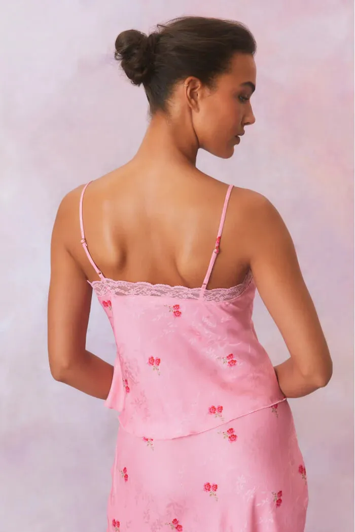 Love Shack Fancy - Fox top in Cherry Pink