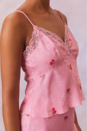 Love Shack Fancy - Fox top in Cherry Pink