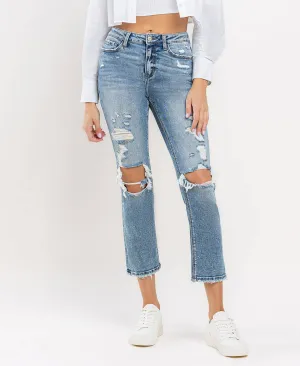 LOVERVET HIGH RISE SLIM STRAIGHT JEANS IDOLIZED