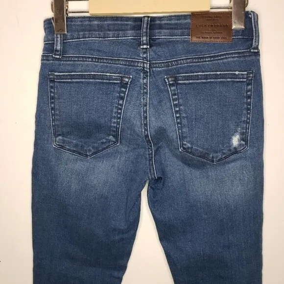 Lucky Brand Skinny Distressed Ankle Jeans Size 26