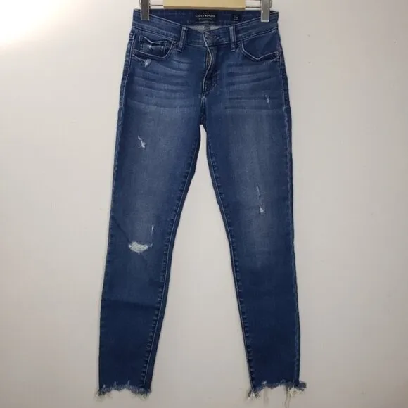 Lucky Brand Skinny Distressed Ankle Jeans Size 26