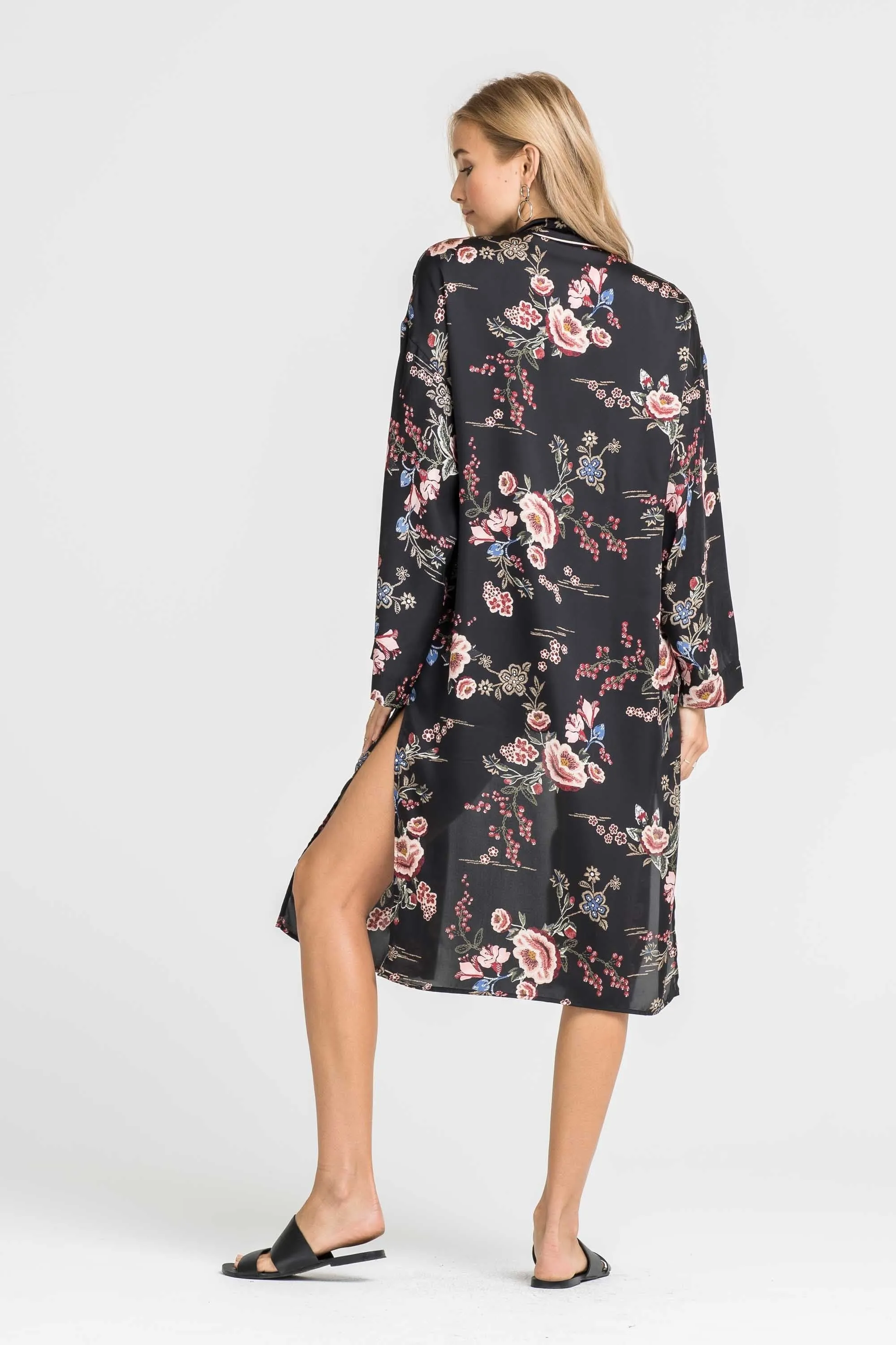 LUSH Satin Kimono