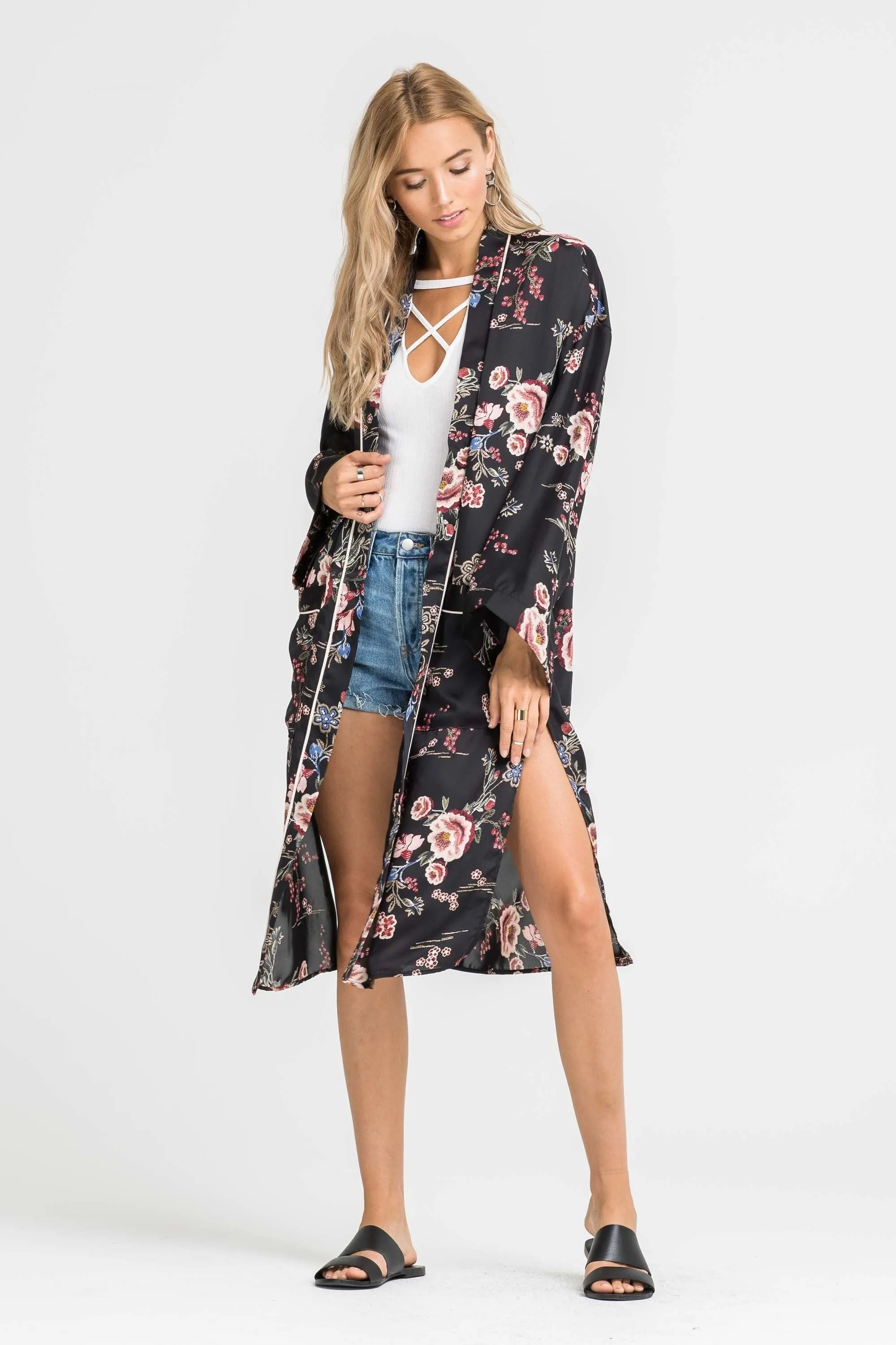 LUSH Satin Kimono