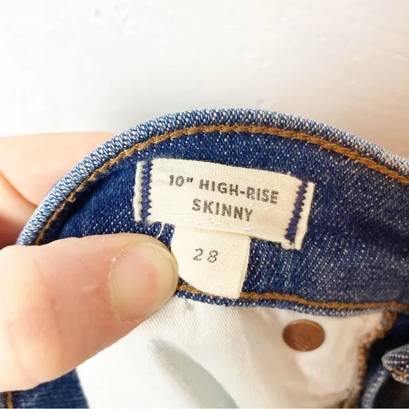 Madewell 10&quot; High-Rise Skinny Jeans Sz 28