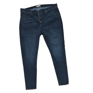 Madewell 9&quot; highrise skinny J9493 button front jeans size 36T