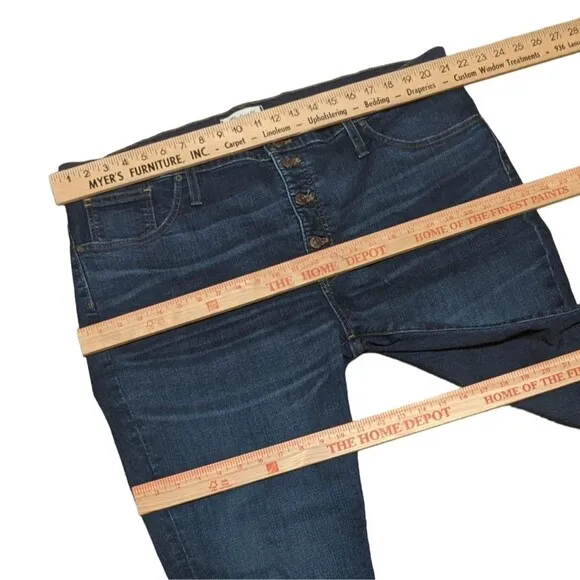 Madewell 9&quot; highrise skinny J9493 button front jeans size 36T
