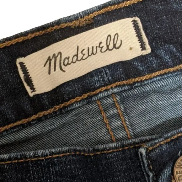 Madewell 9&quot; highrise skinny J9493 button front jeans size 36T