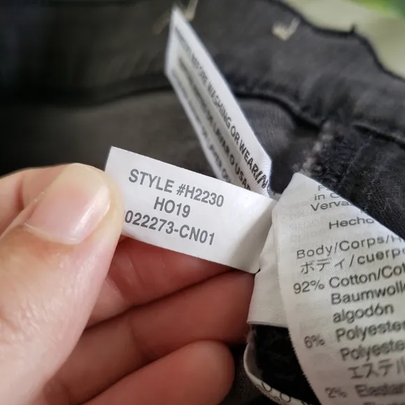 Madewell| 9&quot; Mid Rise Skinny Jeans Black Sea Size 27