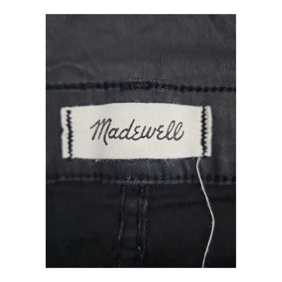 Madewell Black Wax Coated High-rise Skinny Jeans Size 28