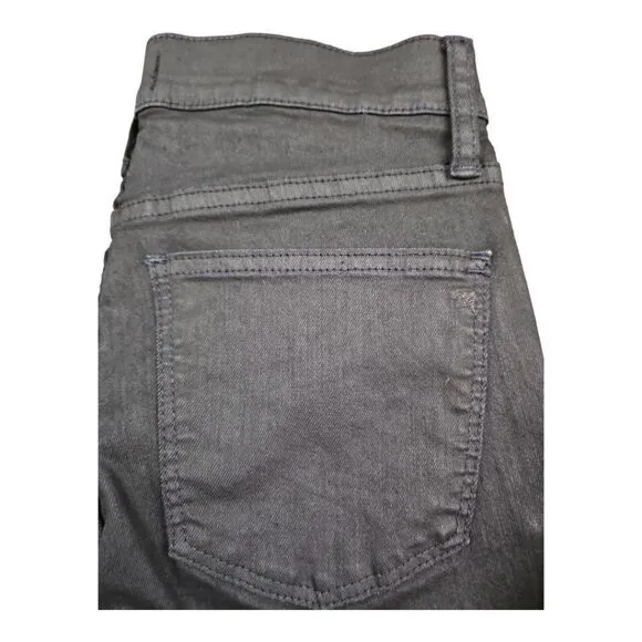 Madewell Black Wax Coated High-rise Skinny Jeans Size 28