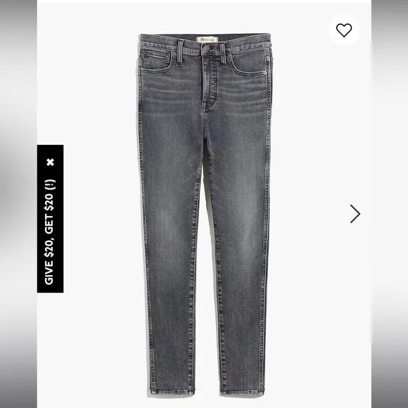 Madewell Jeans Tall 10&quot; High-Rise Skinny Jeans in Oakwood Wash