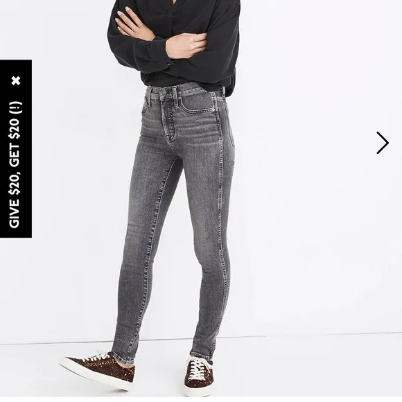 Madewell Jeans Tall 10&quot; High-Rise Skinny Jeans in Oakwood Wash