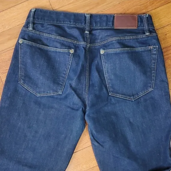 Madewell Size 28/10 Jeans Skinny Ankle Cotton Blue Denim Zipper Hem Mid Rise