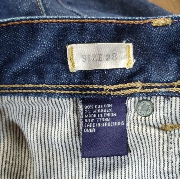 Madewell Size 28/10 Jeans Skinny Ankle Cotton Blue Denim Zipper Hem Mid Rise