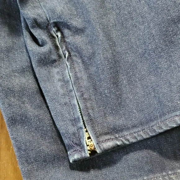 Madewell Size 28/10 Jeans Skinny Ankle Cotton Blue Denim Zipper Hem Mid Rise