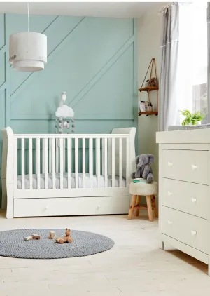 Mamas and Papas Mia Sleigh Cotbed and Dresser