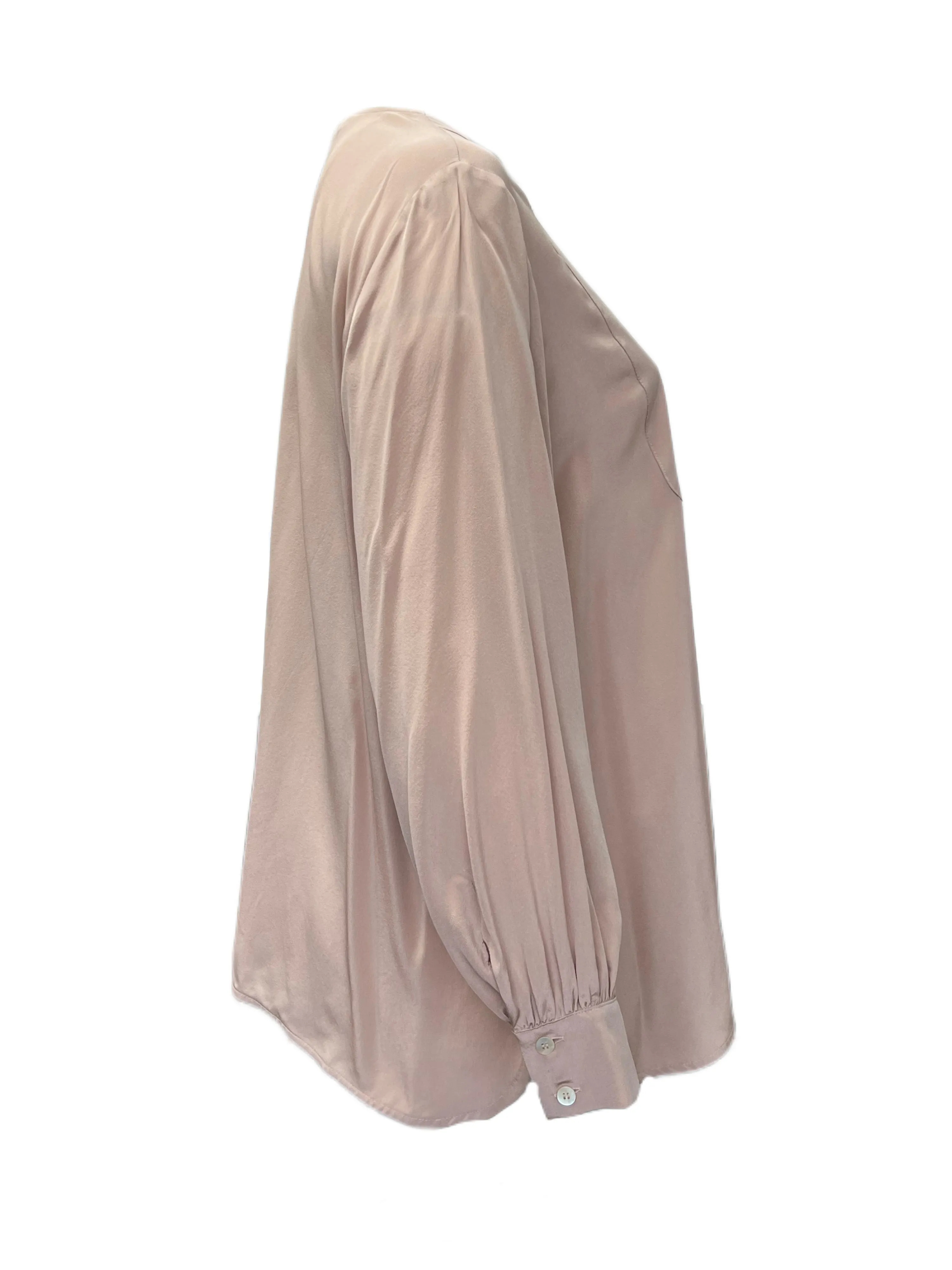 Marina Rinaldi Women's Beige Baiocco Silk Shirt NWT
