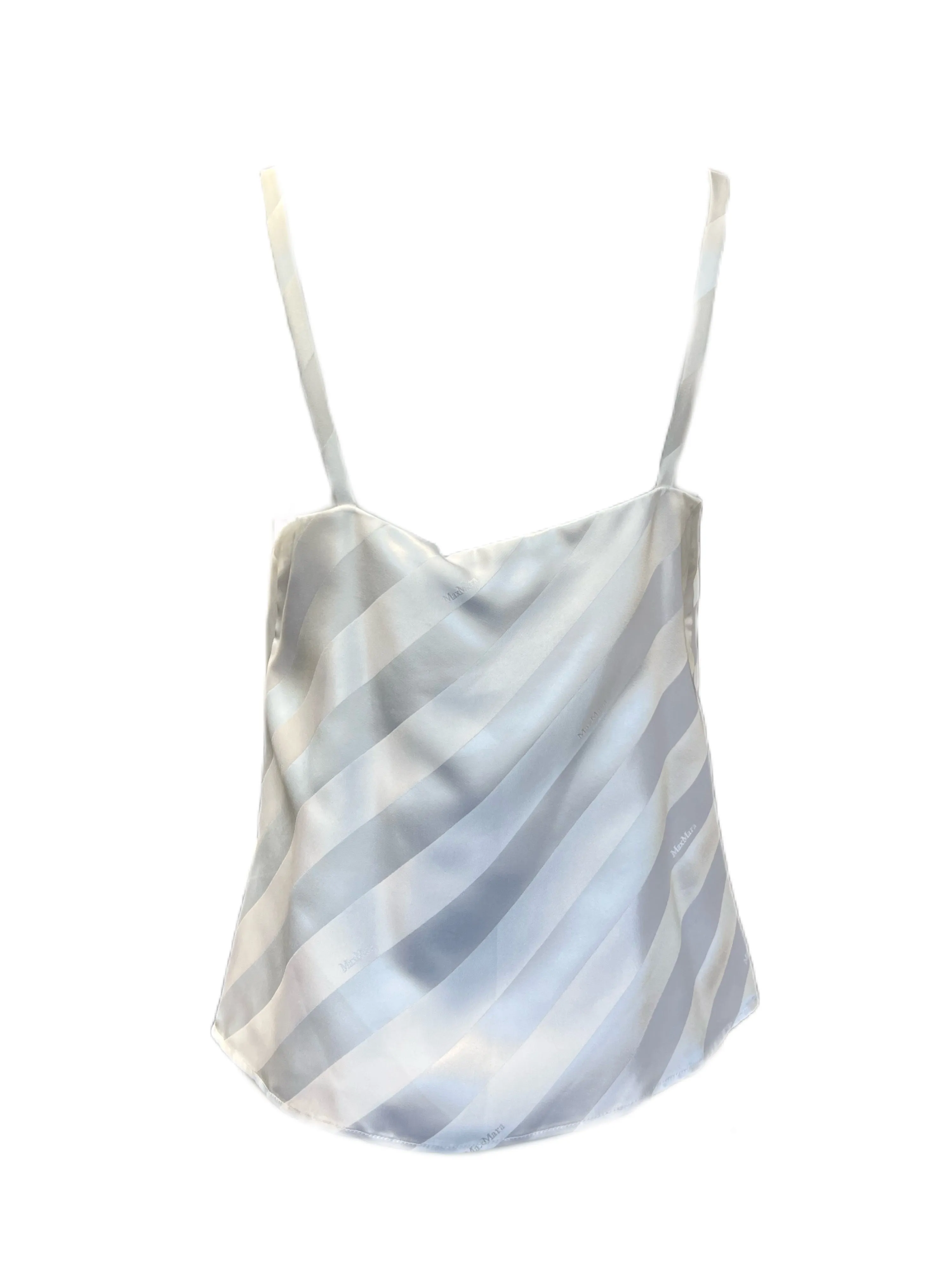Max Mara Women's White Aedi Sleeveless Silk Top Size 8 NWT