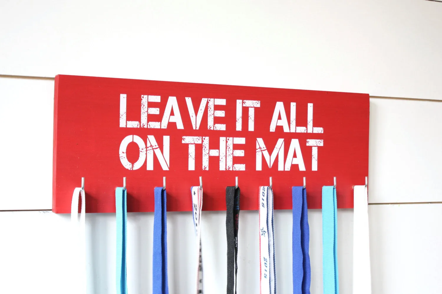 Medal Holder - Leave it All on the Mat - Medium - Wrestling - Gymnastics - Cheer