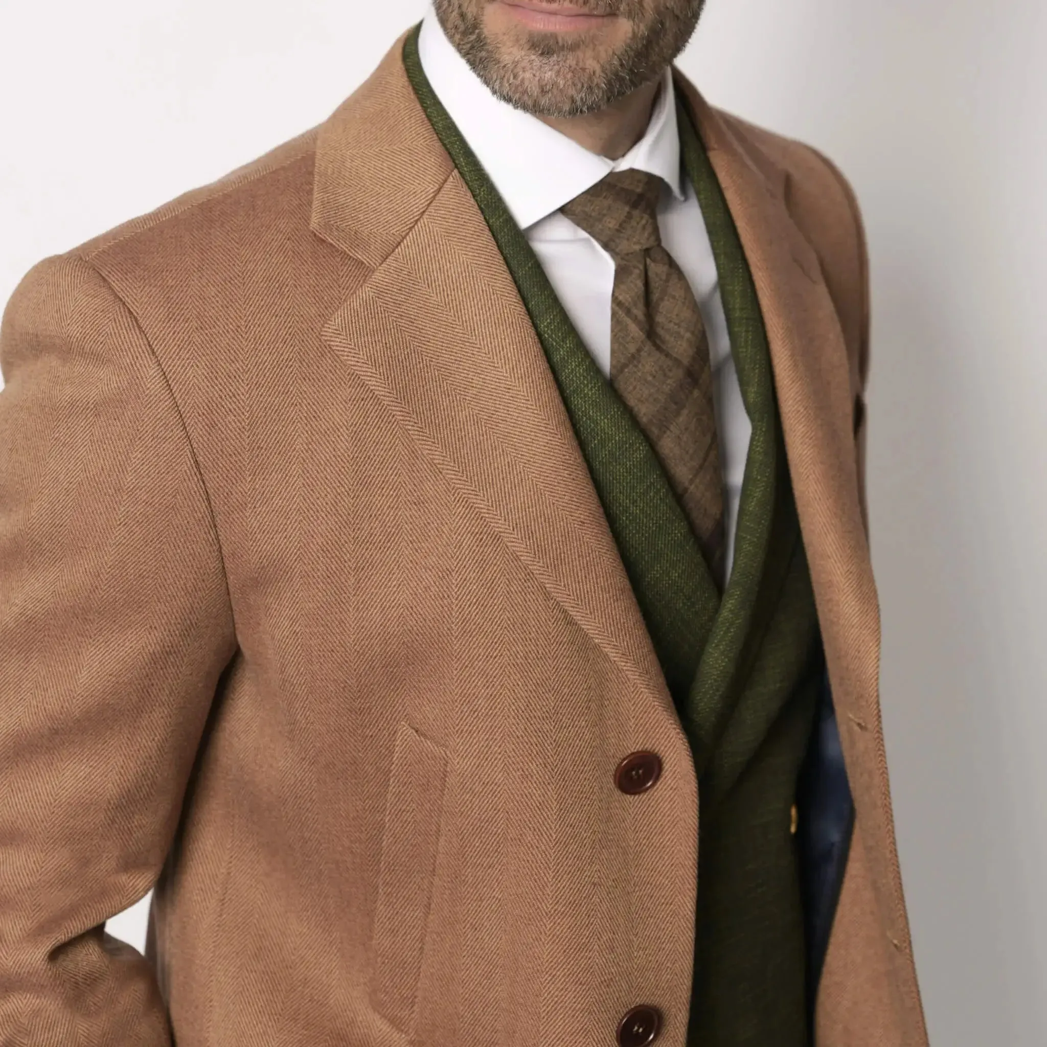Men's Mid-length Winter Coat Brown