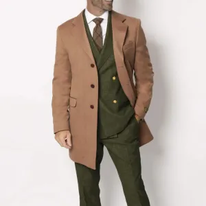 Men's Mid-length Winter Coat Brown