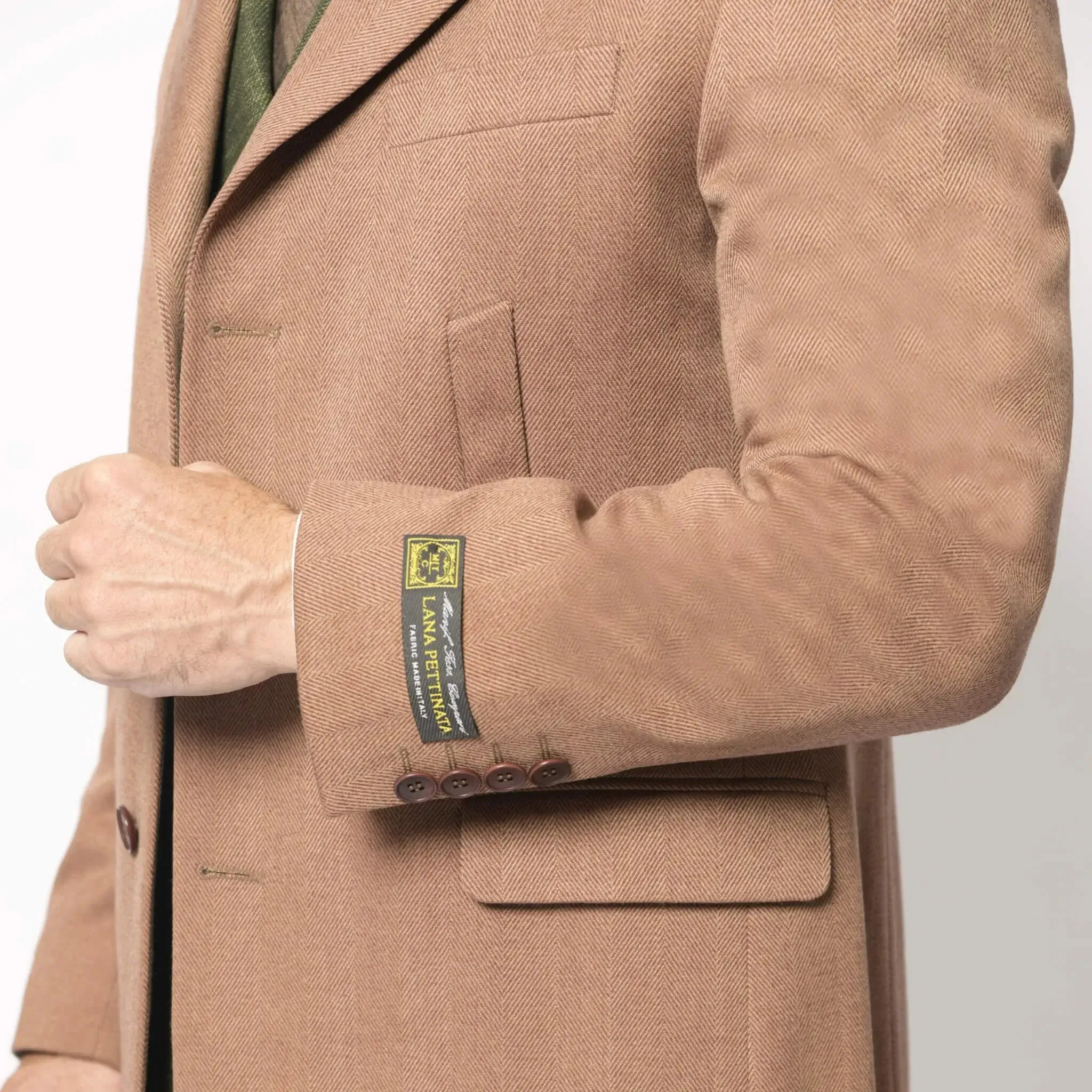 Men's Mid-length Winter Coat Brown