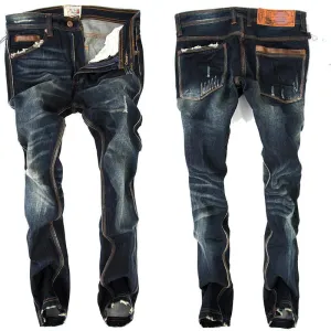 Men's Straight Fit Distressed Jeans