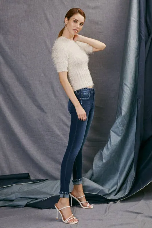 Mid Rise Kancan Skinny Jean
