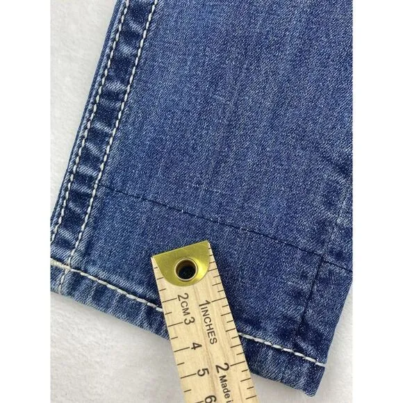 Miss Me Signature Skinny Jeans Women's Medium Wash Blue‎ Distressed Size 26