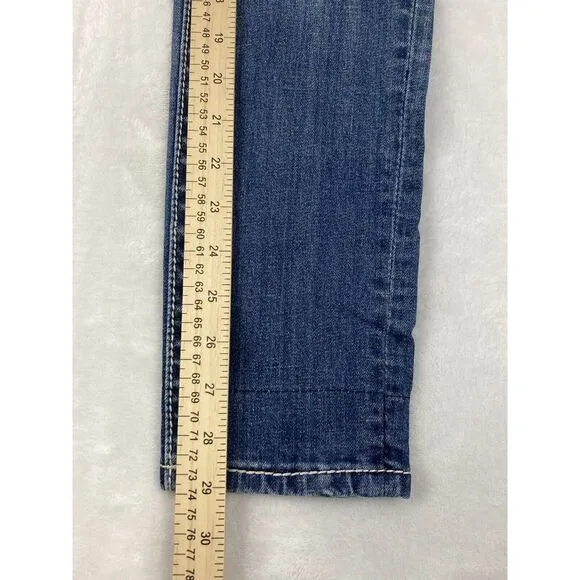 Miss Me Signature Skinny Jeans Women's Medium Wash Blue‎ Distressed Size 26
