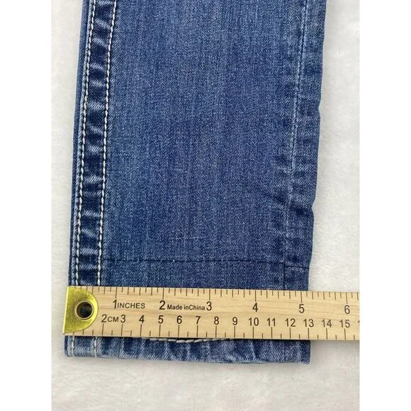 Miss Me Signature Skinny Jeans Women's Medium Wash Blue‎ Distressed Size 26