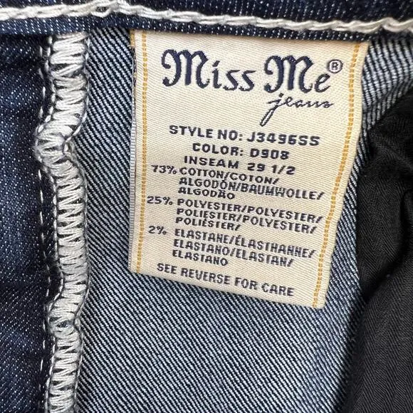 Miss Me Women’s Jeans Size 29x29.5 (8) Low Rise Skinny Cheetah Print Blingy EUC