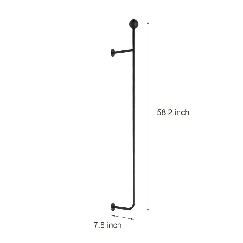 NEW Retails $130 Aigan 0.6'' Metal Wall Mounted Clothes Rack