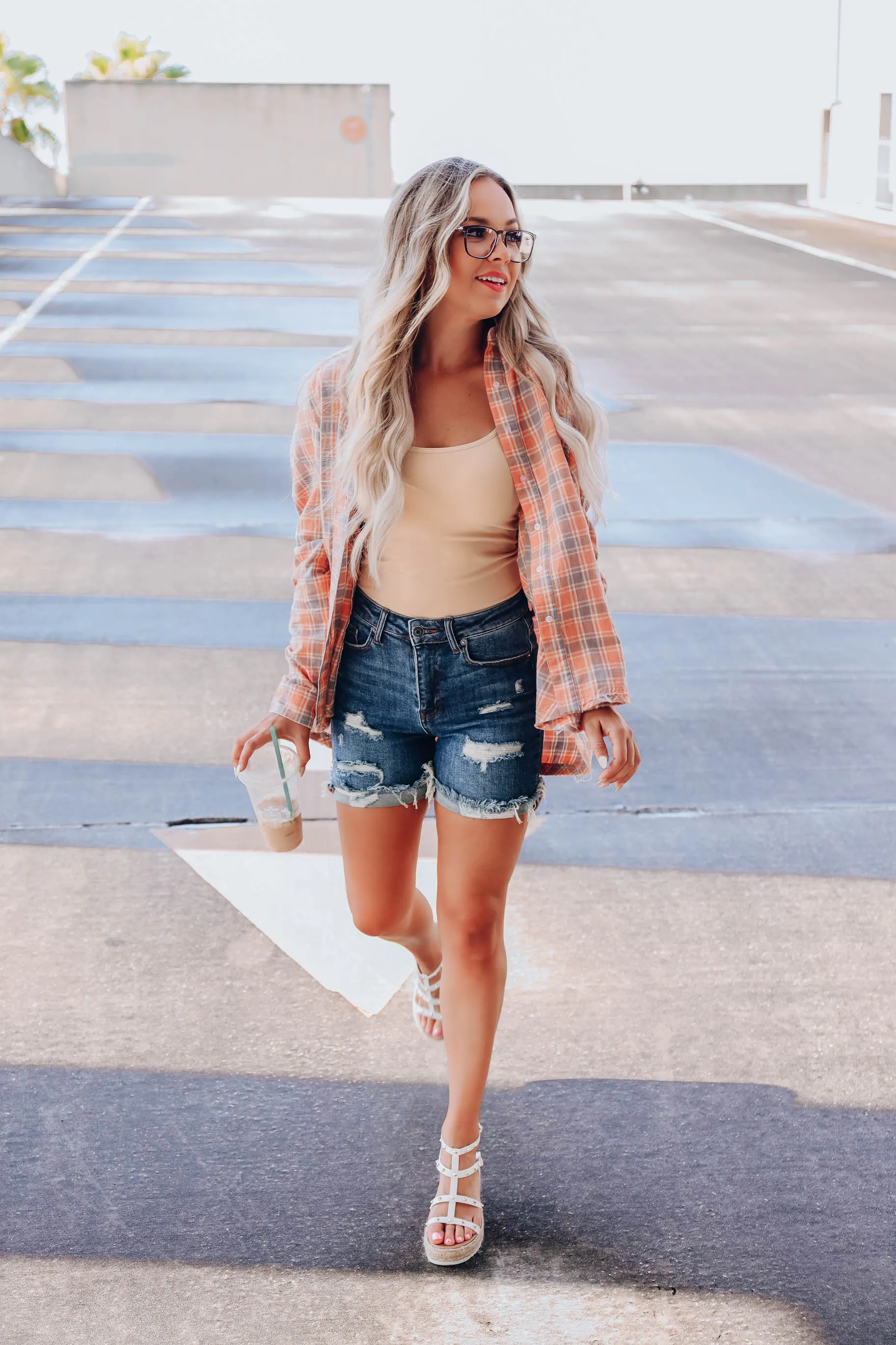 Nova Plaid Flannel - Orange
