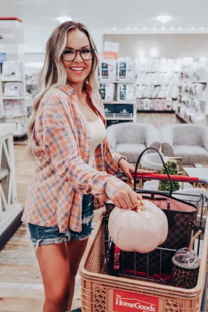 Nova Plaid Flannel - Orange