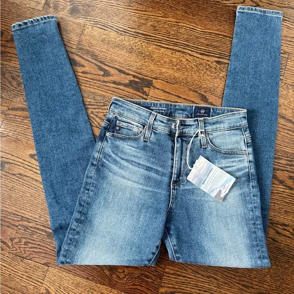 NWT $195 AG Jeans Farrah skinny blue woman Sz 25