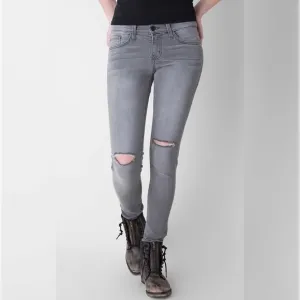 NWT Flying Monkey Grey Distressed Knee Platinum Skinny Jeans Size 29