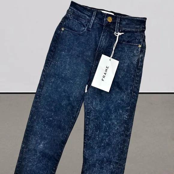 NWT FRAME Denim ‘Le High Skinny’ Jeans in “Dean” Wash Size 23 Celeb Favorite
