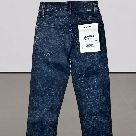 NWT FRAME Denim ‘Le High Skinny’ Jeans in “Dean” Wash Size 23 Celeb Favorite