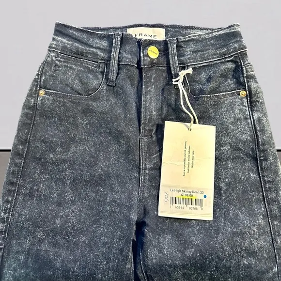 NWT FRAME Denim ‘Le High Skinny’ Jeans in “Dean” Wash Size 23 Celeb Favorite