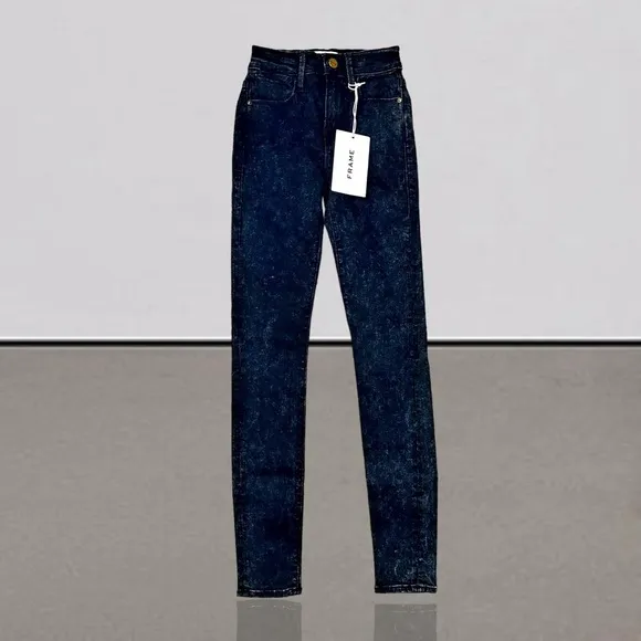 NWT FRAME Denim ‘Le High Skinny’ Jeans in “Dean” Wash Size 23 Celeb Favorite