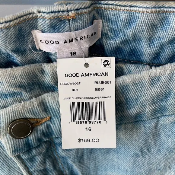 NWT Good American Good Classic Jeans Size: 16 High Rise w/‎ Gap Proof Waistband